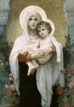 威廉 阿道夫 佈格羅 玫瑰與聖母瑪利亞